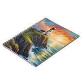 Licht, Leuchtturm und Sonnenuntergang Notizblock (Linke Seite)