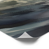 Licht: Leuchtturm Wasserfarben Kunst Poster (Ecke)