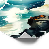 Licht - Leuchtturmszene von Serene Poster (Ecke)