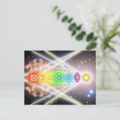Licht-Meditation Chakra-Beleuchtung Postkarte (Stehend Vorderseite)