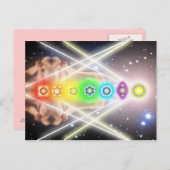 Licht-Meditation Chakra-Beleuchtung Postkarte (Vorne/Hinten)