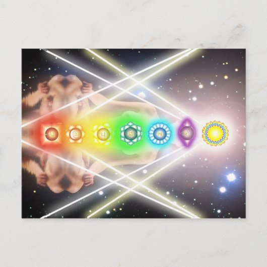 Licht-Meditation Chakra-Beleuchtung Postkarte (Vorderseite)