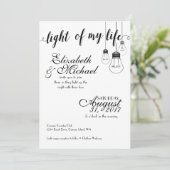 Licht meiner Einladung zur Hochzeit (Stehend Vorderseite)