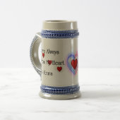 Licht meines Lebens 18oz Stein Bierglas (Vorderseite Links)