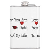 Licht meines Lebens 8oz Vinyl Wrapped Flask Flachmann (Rückseite)