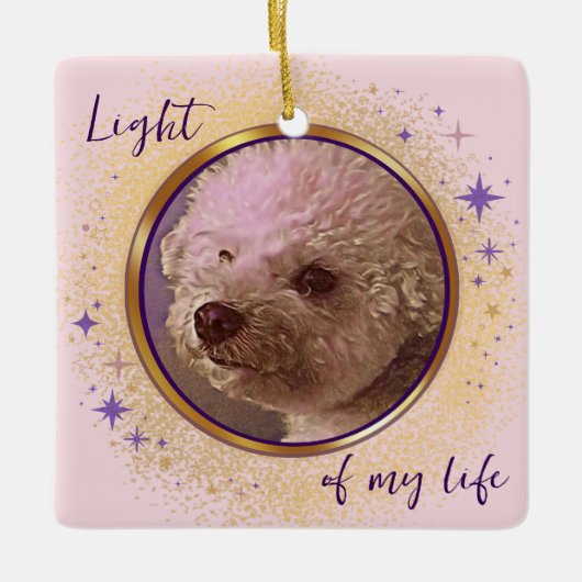 Licht meines Lebens Keramikornament (Vorderseite)