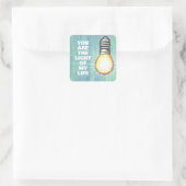 Licht meines Lebens Quadratischer Aufkleber (Tasche)