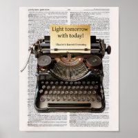 Licht morgen mit heute - Zitat braun