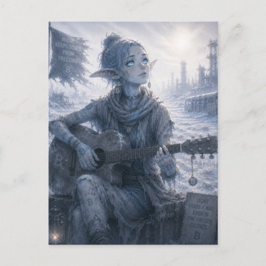 Licht / Musiker / Eisige Einöde Postkarte (Vorderseite)