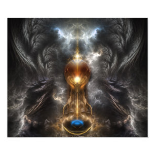 Licht-Orb-Fraktal-Kunst-Fotodruck Fotodruck