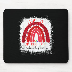 Licht rot für Akzeptanz bei Autismus Mousepad