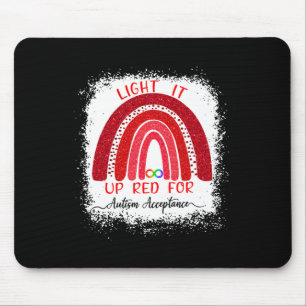 Licht rot für Akzeptanz bei Autismus Mousepad