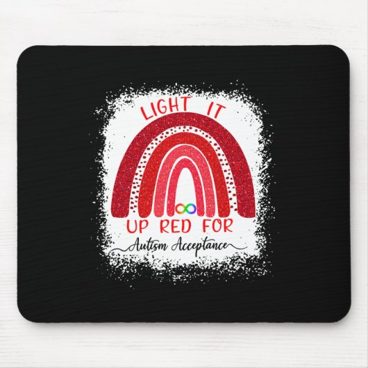 Licht rot für Akzeptanz bei Autismus Mousepad (Vorne)