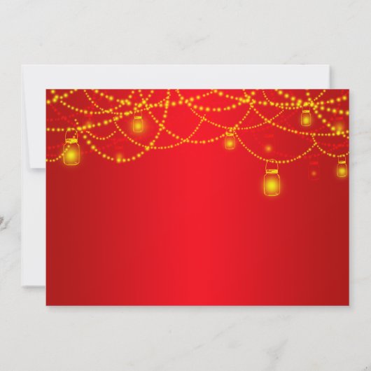 Licht-rotes Proben-Abendessen des Maurer-Glas-| Einladung (Rückseite)