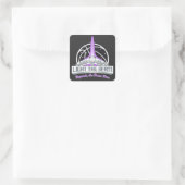 Licht - Sacramento Basketball Quadratischer Aufkleber (Tasche)