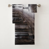 Licht, Schatten und Symmetrie - Sepia Badhandtuch Set (Insitu)