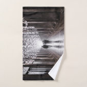 Licht, Schatten und Symmetrie - Sepia Badhandtuch Set (Handtuch)