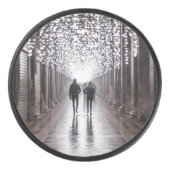 Licht, Schatten und Symmetrie - Sepia Eishockey Puck (Vorderseite)