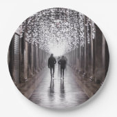 Licht, Schatten und Symmetrie - Sepia Pappteller (Vorderseite)