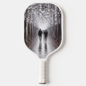 Licht, Schatten und Symmetrie - Sepia Pickleball Schläger (Rückseite)