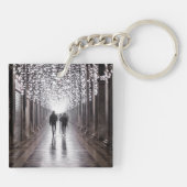 Licht, Schatten und Symmetrie - Sepia Schlüsselanhänger (Rückseite)