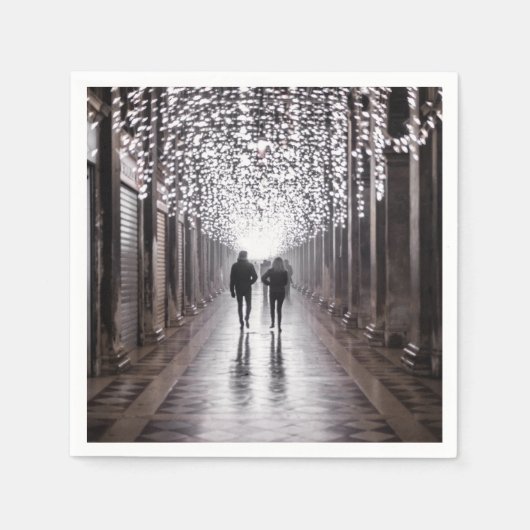 Licht, Schatten und Symmetrie - Sepia Serviette (Vorderseite)