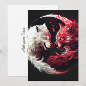 Licht Schatten Wolf Geist Tier Fantasy Ankündigung (Vorne/Hinten)