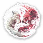 Licht Schatten Wolf Geist Tier Fantasy Aufkleber (Vorderseite)