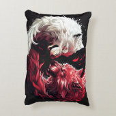 Licht Schatten Wolf Geist Tier Fantasy Dekokissen (Rückseite(Vertikal))