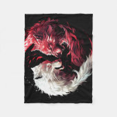 Licht Schatten Wolf Geist Tier Fantasy Fleecedecke (Vorderseite)