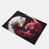 Licht Schatten Wolf Geist Tier Fantasy Fußmatte (Schrägansicht)