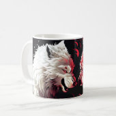 Licht Schatten Wolf Geist Tier Fantasy Kaffeetasse (Vorderseite Links)