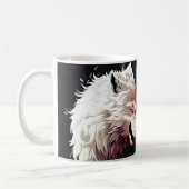 Licht Schatten Wolf Geist Tier Fantasy Kaffeetasse (Links)