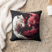 Licht Schatten Wolf Geist Tier Fantasy Kissen (Decke)