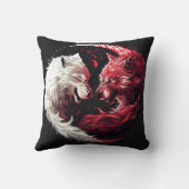 Licht Schatten Wolf Geist Tier Fantasy Kissen (Rückseite)