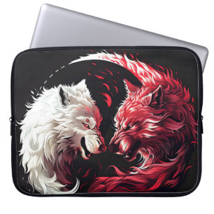 Licht Schatten Wolf Geist Tier Fantasy Laptopschutzhülle