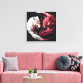 Licht Schatten Wolf Geist Tier Fantasy Leinwanddruck (Insitu (Wohnzimmer))