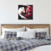 Licht Schatten Wolf Geist Tier Fantasy Leinwanddruck (Insitu (Schlafzimmer))