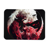 Licht Schatten Wolf Geist Tier Fantasy Magnet (Horizontal)
