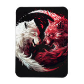 Licht Schatten Wolf Geist Tier Fantasy Magnet (Vertikal)