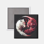 Licht Schatten Wolf Geist Tier Fantasy Magnet (Vorderseite/Rückseite)