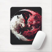 Licht Schatten Wolf Geist Tier Fantasy Mousepad (Mit Mouse)