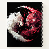 Licht Schatten Wolf Geist Tier Fantasy Notizblock (Rückseite)