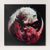 Licht Schatten Wolf Geist Tier Fantasy Puzzle (Horizontal)