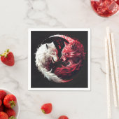 Licht Schatten Wolf Geist Tier Fantasy Serviette (Beispiel)