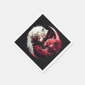 Licht Schatten Wolf Geist Tier Fantasy Serviette (Ecke)
