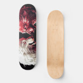 Licht Schatten Wolf Geist Tier Fantasy Skateboard (Vorderseite)
