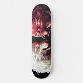 Licht Schatten Wolf Geist Tier Fantasy Skateboard (Vorderseite)