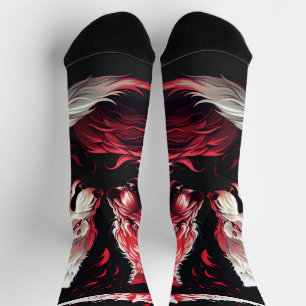 Licht Schatten Wolf Geist Tier Fantasy Socken