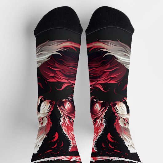 Licht Schatten Wolf Geist Tier Fantasy Socken (Oben)